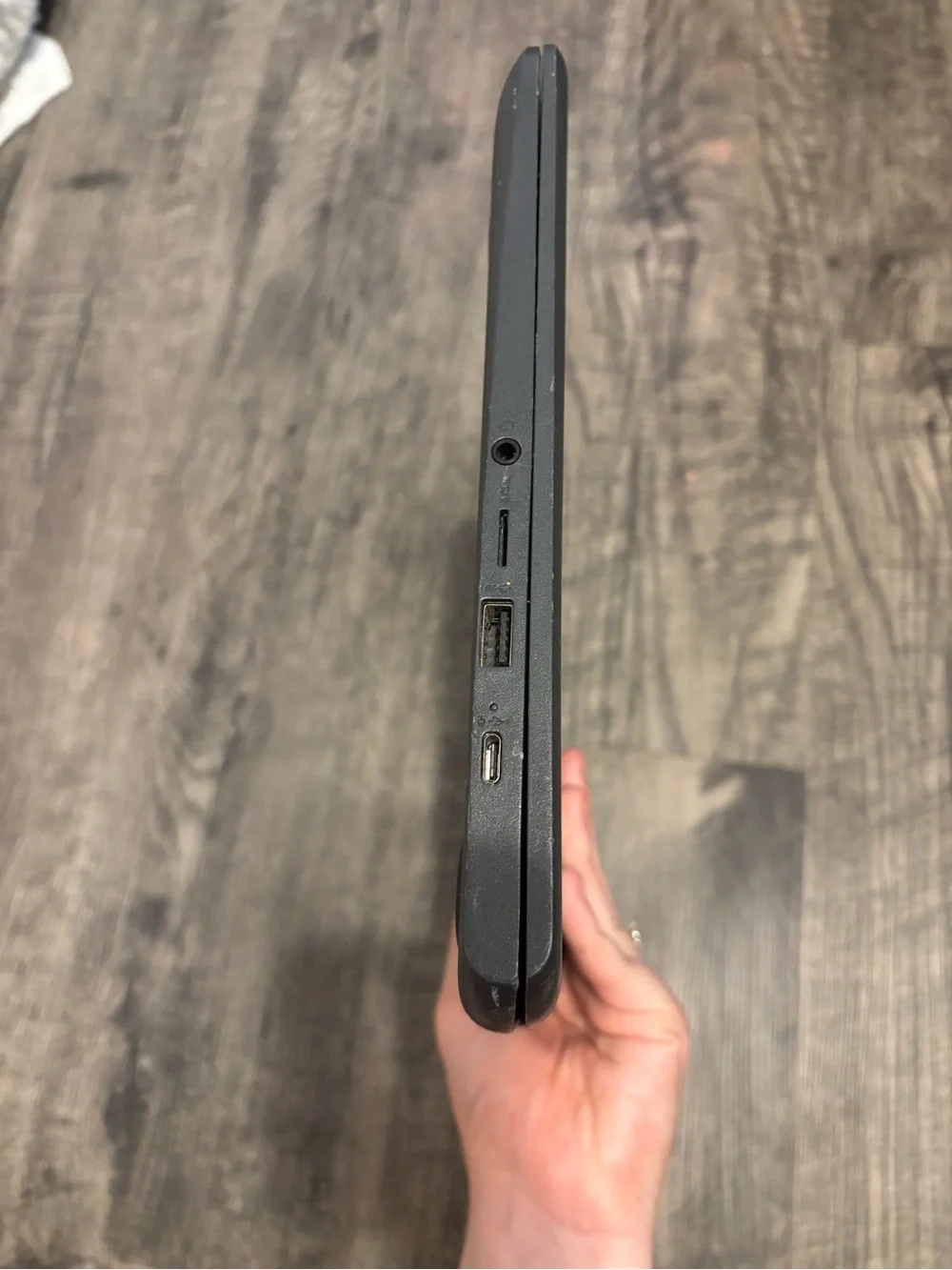 HP Chromebook Laptop in Black with Chrome Logo